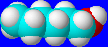 1-Hexanol, erstellt mit ChemSketch by ACD