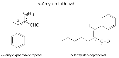Bezeichnungsweisen von alpha-Amylzimtaldehyd